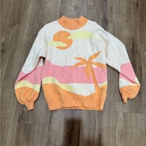 Princess Polly Colorful Palm Tree Sweater